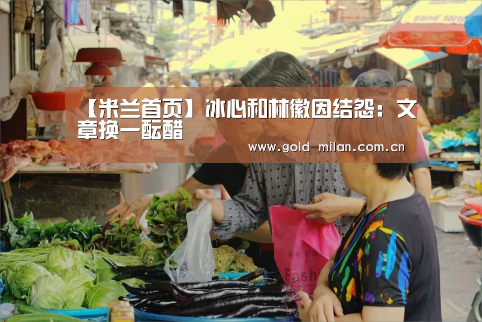 【米兰首页】冰心和林徽因结怨:文章换一酝醋(图1) 米兰体育网页版